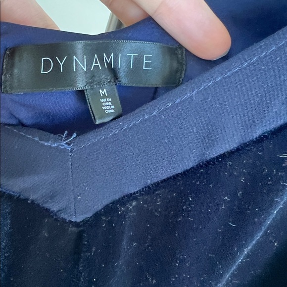 Dynamite blue velvet dress - Picture 2 of 4